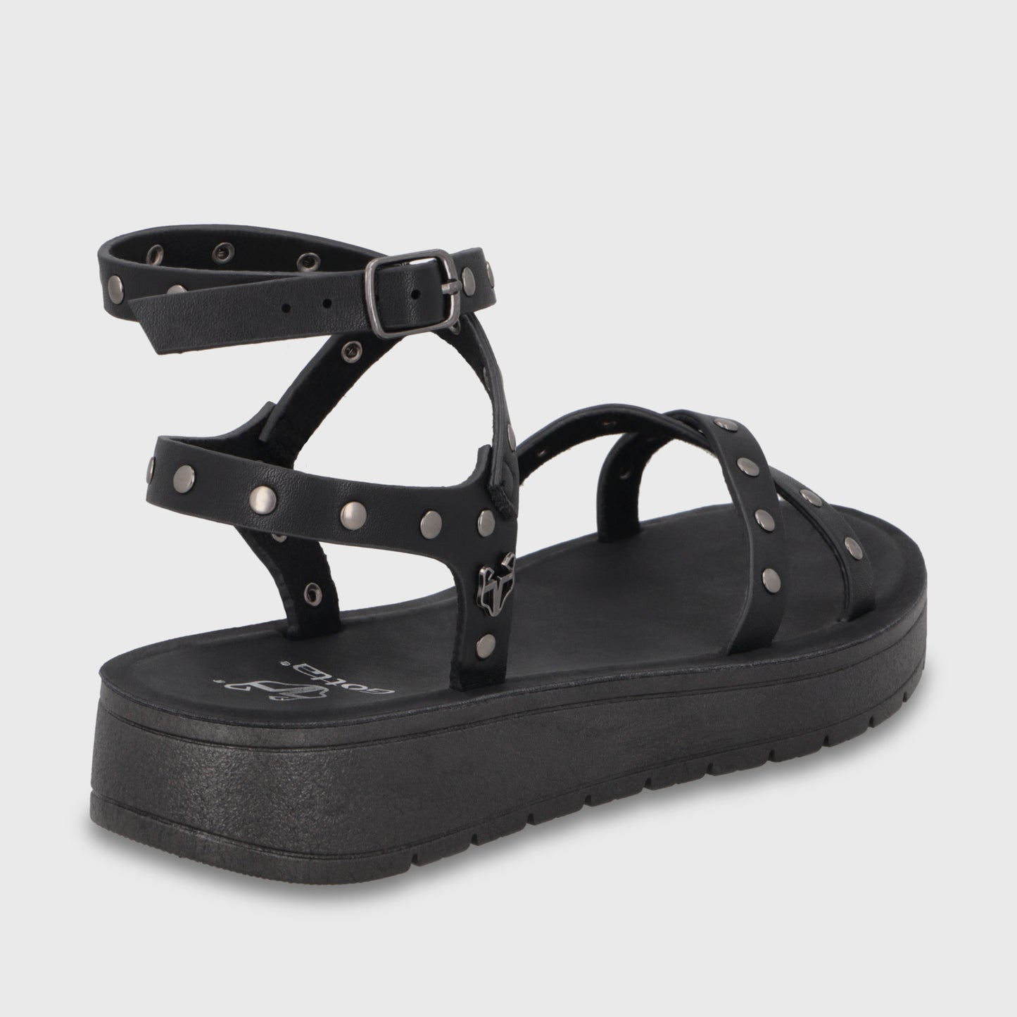 Sandalia Negra Mujer 65690