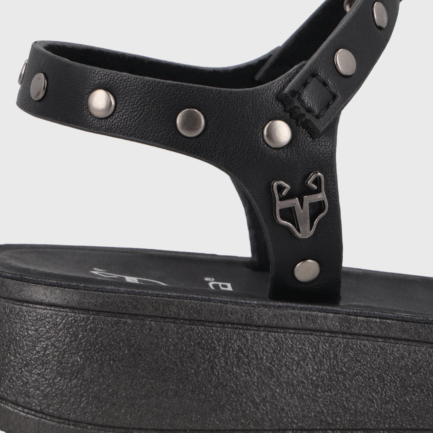 Sandalia Negra Mujer 65690