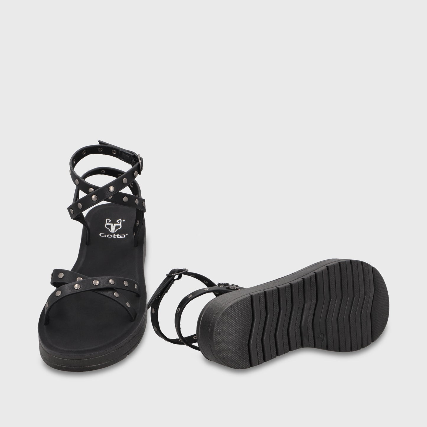 Sandalia Negra Mujer 65690