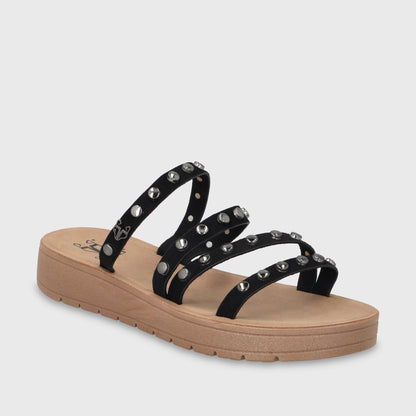 Sandalia Negra Mujer 65691