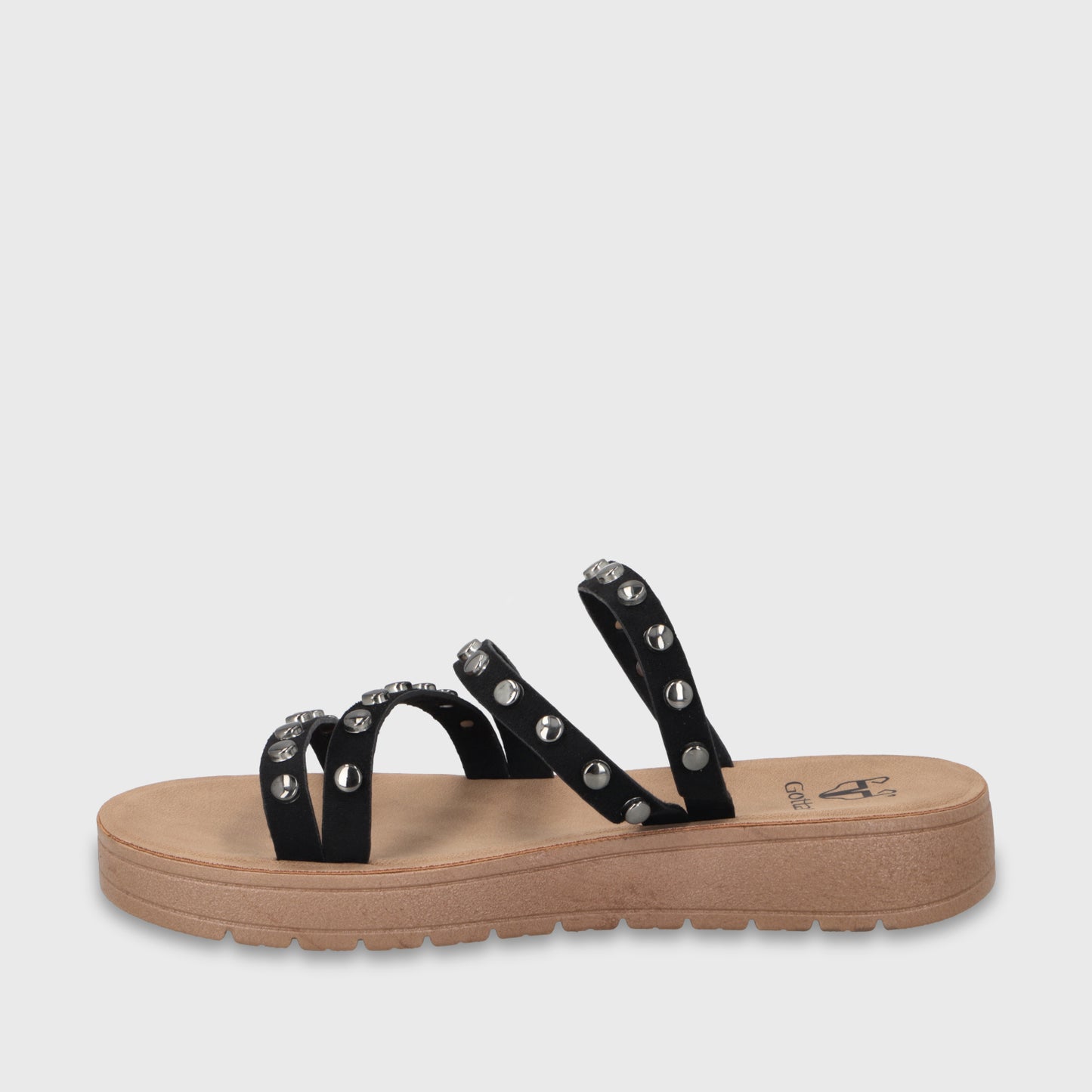 Sandalia Negra Mujer 65691