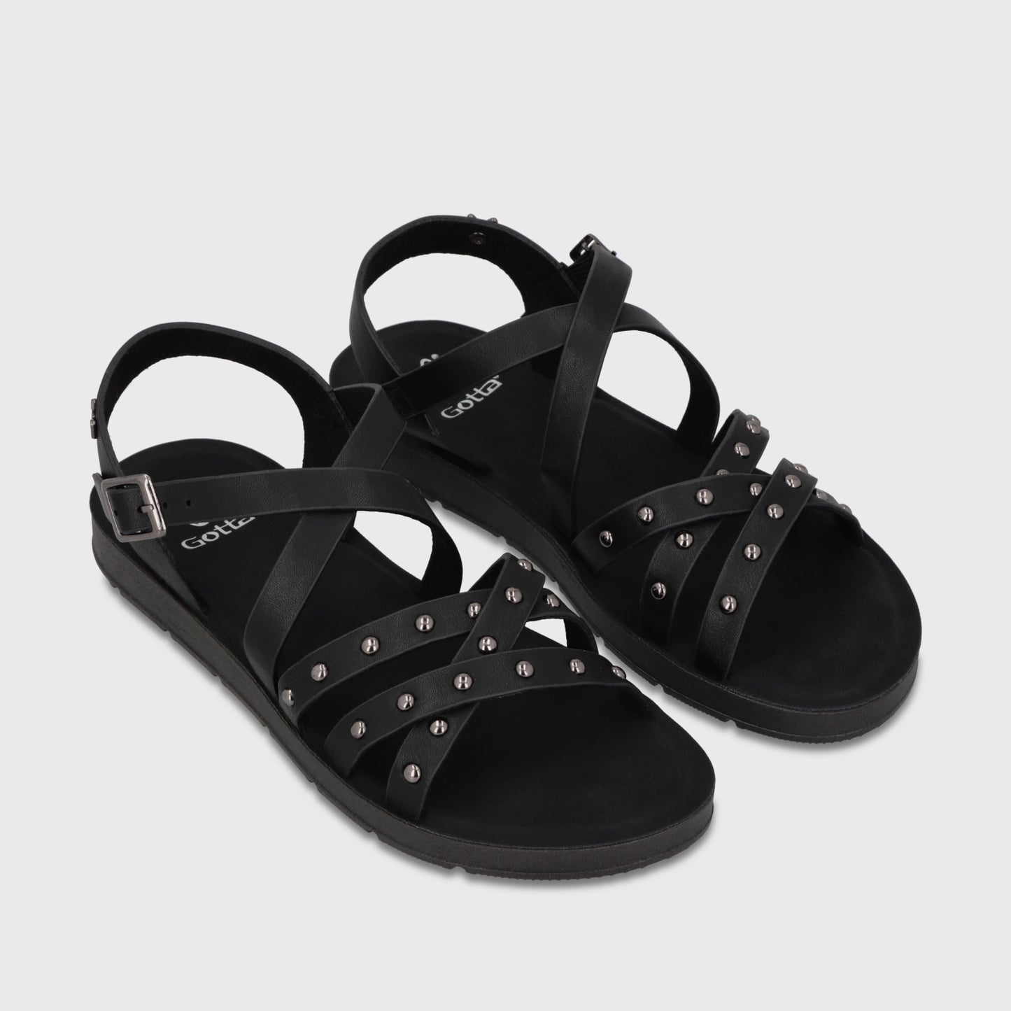 Sandalia Negra Mujer 65700