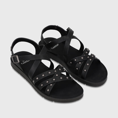 Sandalia Negra Mujer 65700