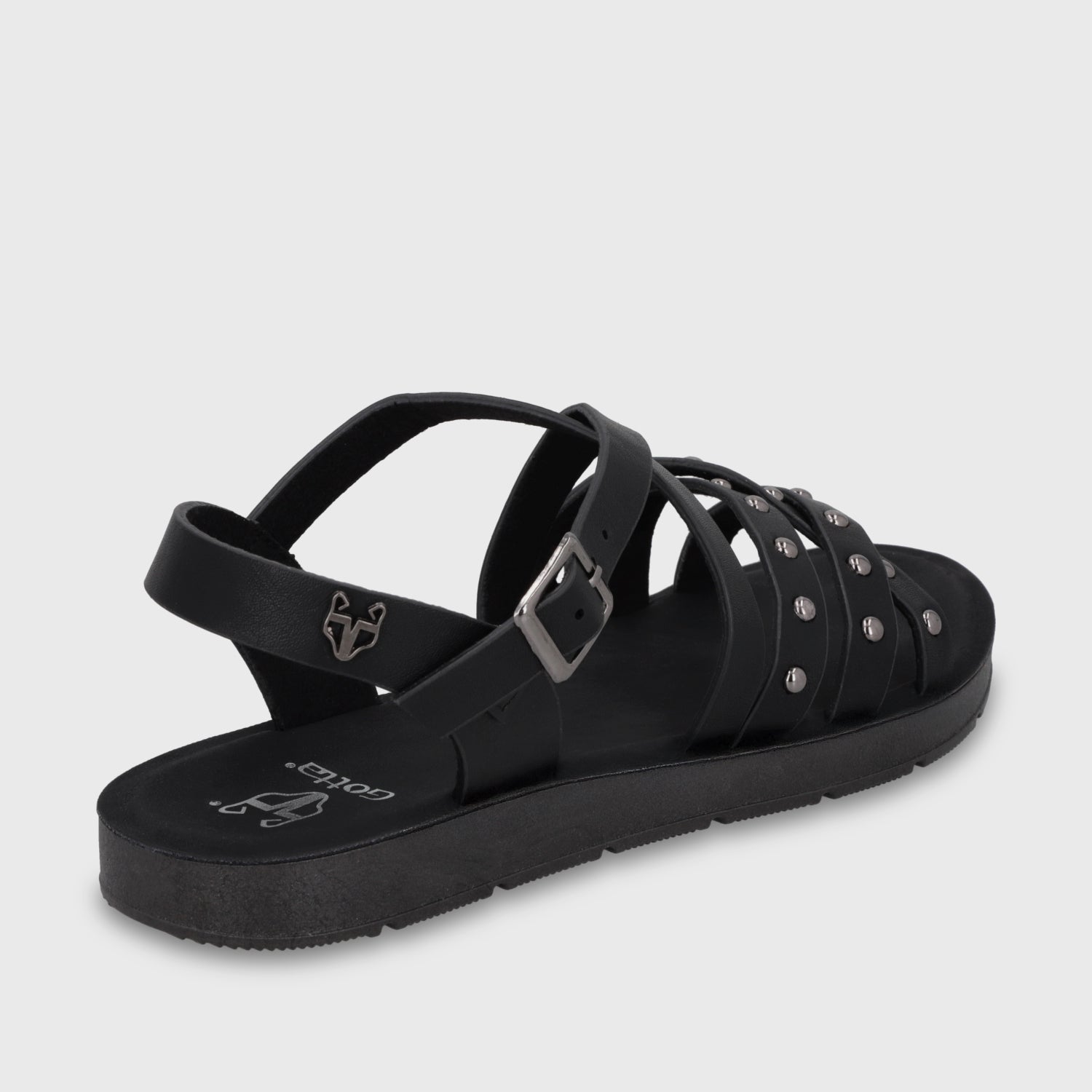 Sandalia Negra Mujer 65700