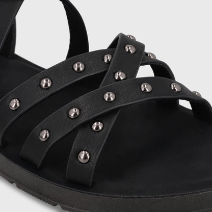 Sandalia Negra Mujer 65700