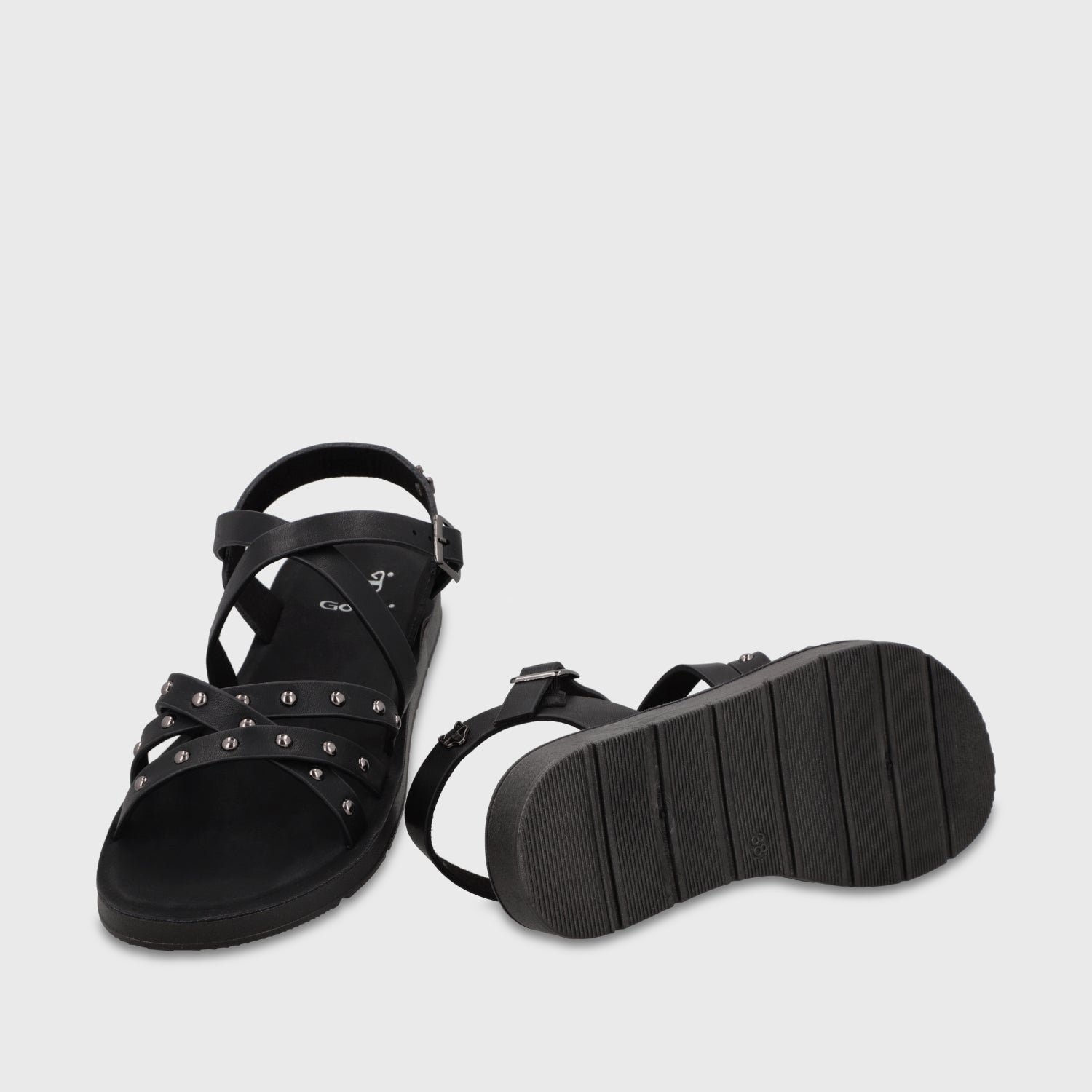 Sandalia Negra Mujer 65700
