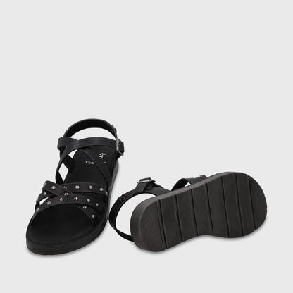 Sandalia Negra Mujer 65700
