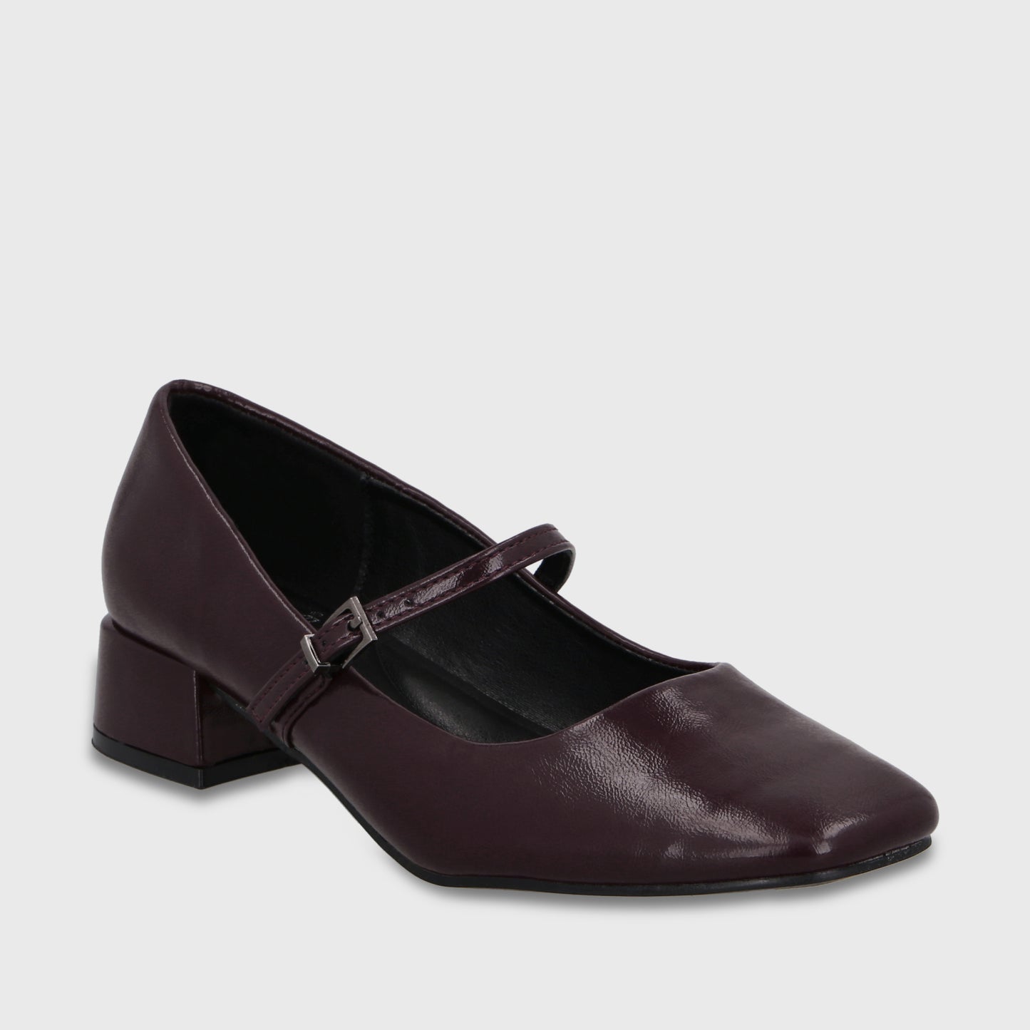 Zapato Taco Burdeo Mujer 65800