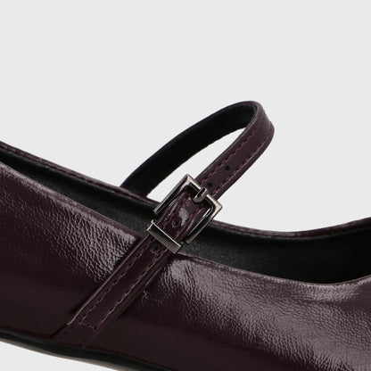 Zapato Taco Burdeo Mujer 65800