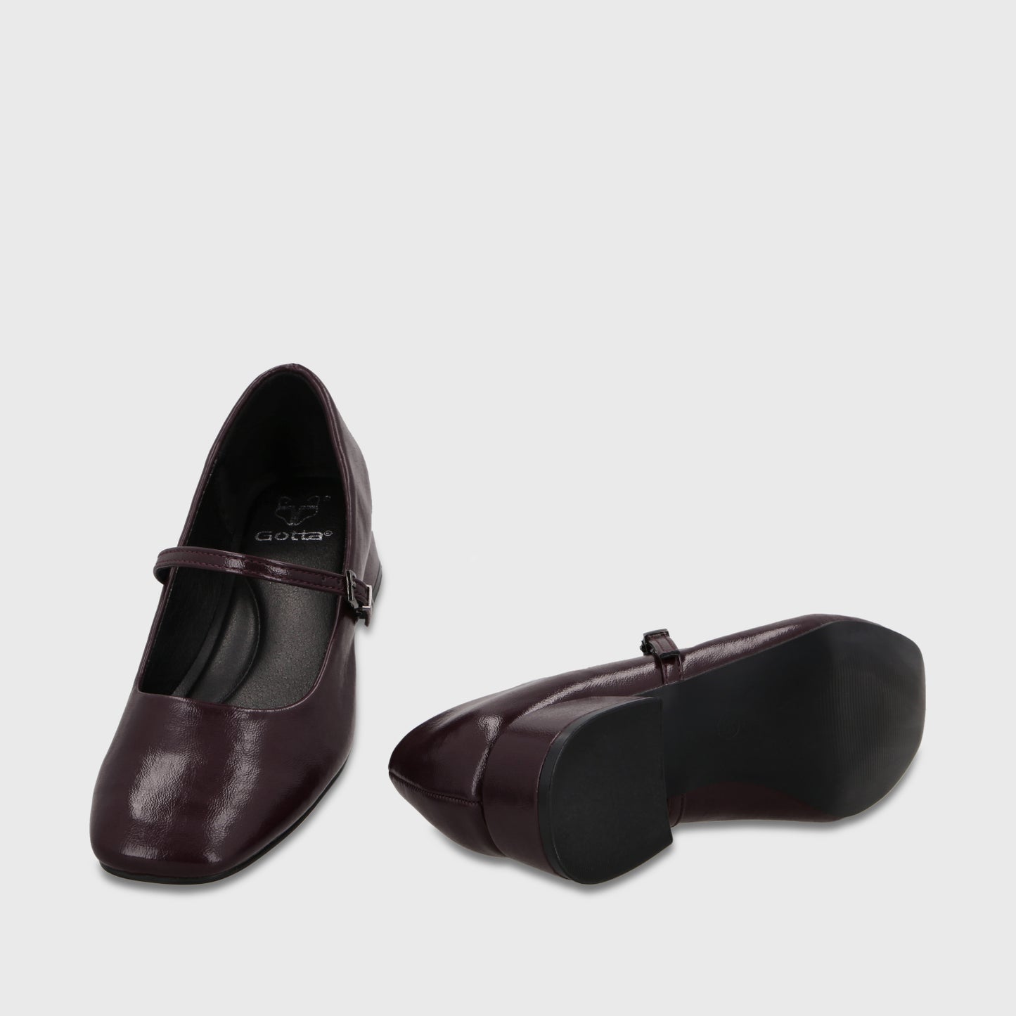 Zapato Taco Burdeo Mujer 65800