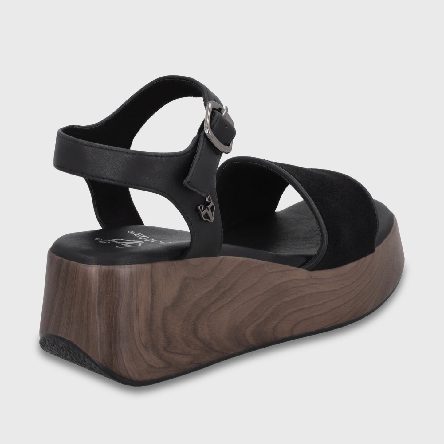 Sandalia Plataforma Negra Mujer 65820