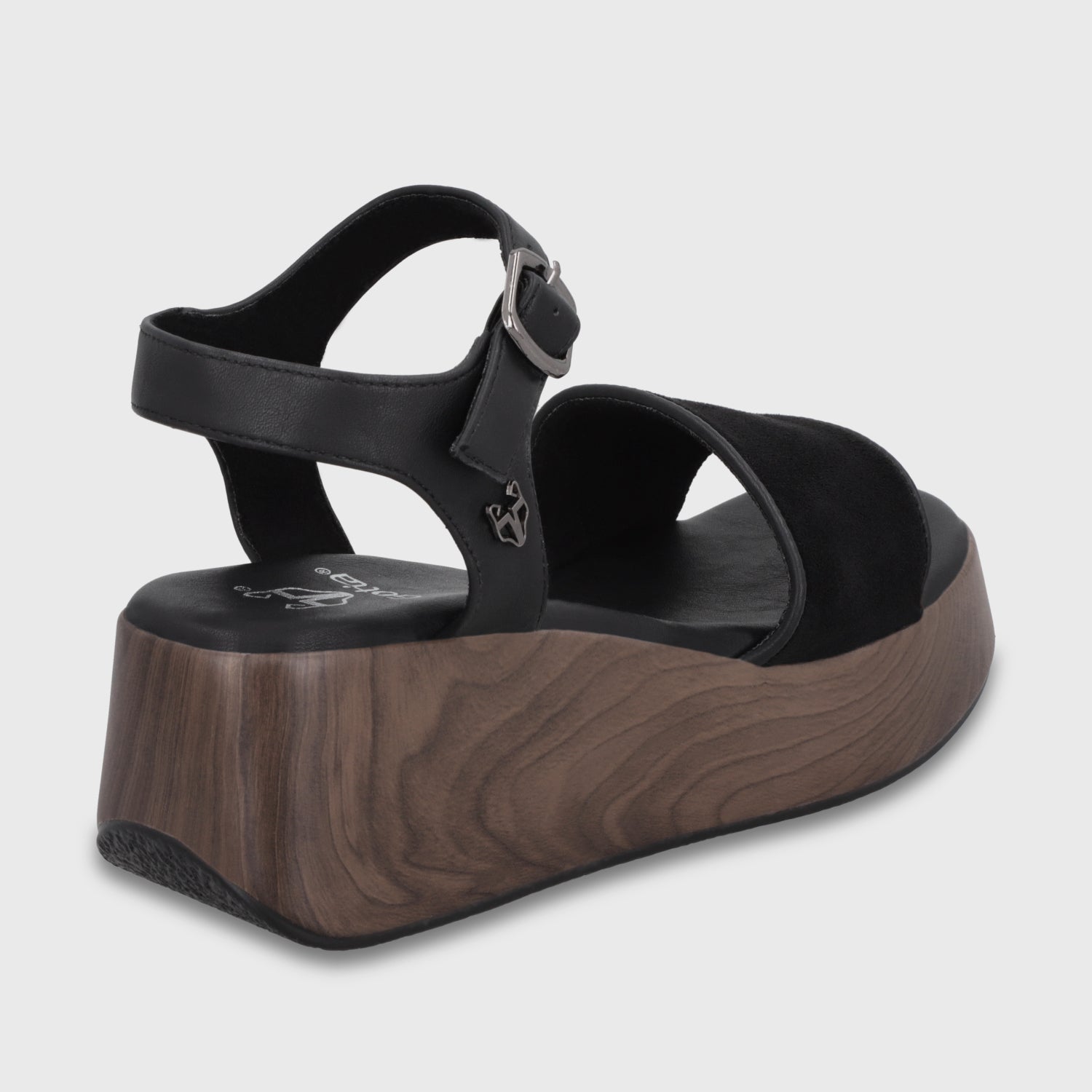 Sandalia Plataforma Negra Mujer 65820