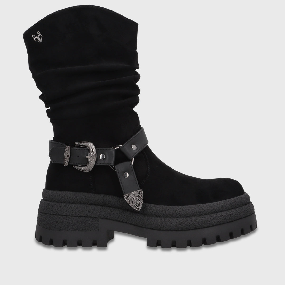 Botin Plataforma Negro Mujer 6583001
