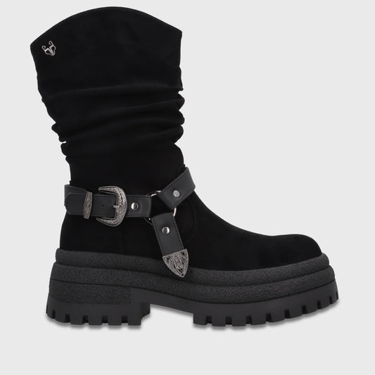 Botin Plataforma Negro Mujer 6583001