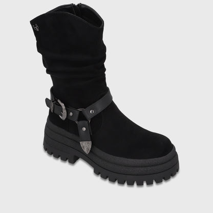 Botin Plataforma Negro Mujer 6583001