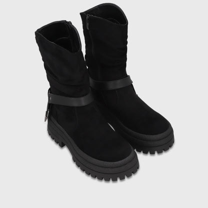 Botin Plataforma Negro Mujer 6583001