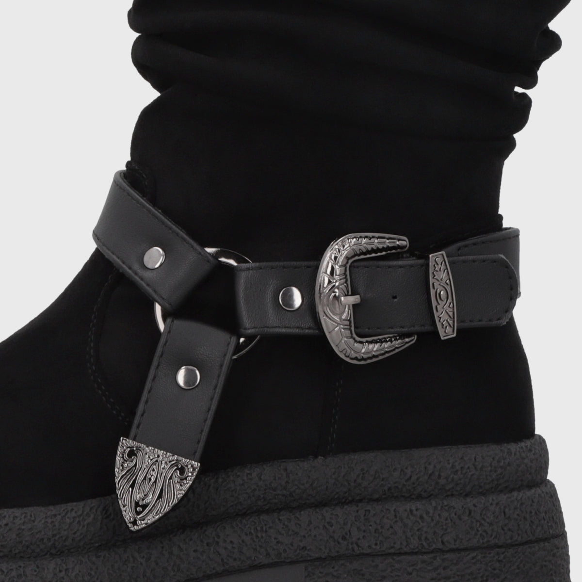 Botin Plataforma Negro Mujer 6583001