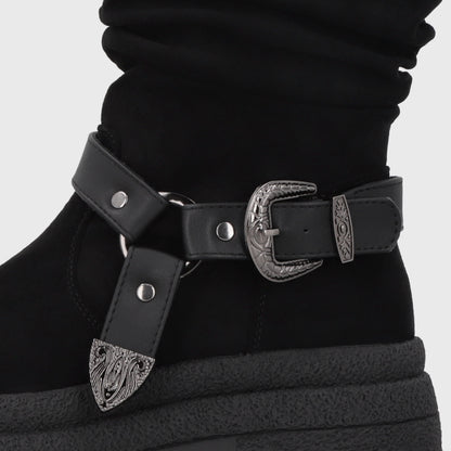 Botin Plataforma Negro Mujer 6583001