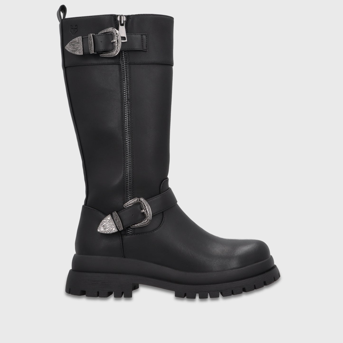 Bota Plataforma Negra Mujer 6584201