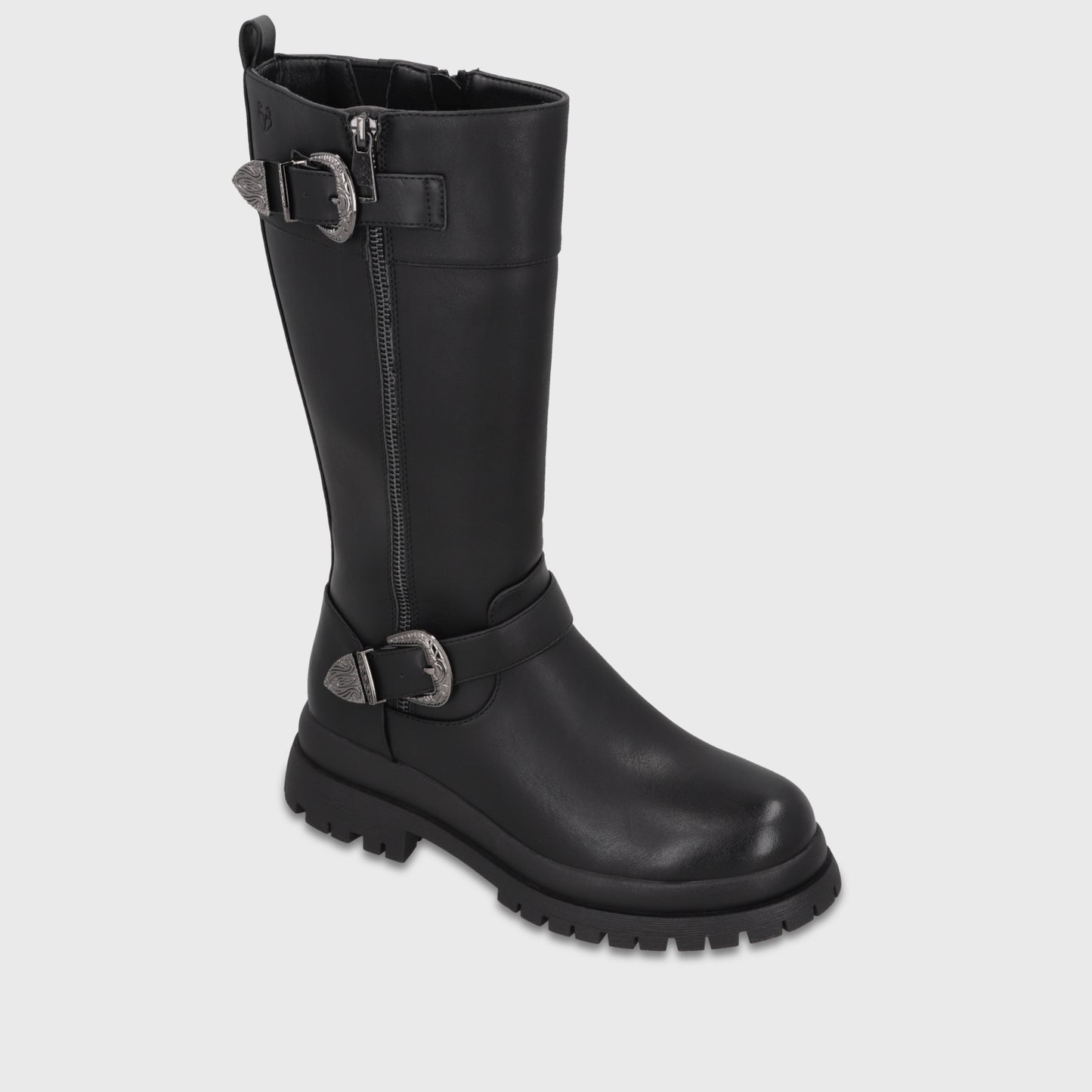 Bota Plataforma Negra Mujer 6584201