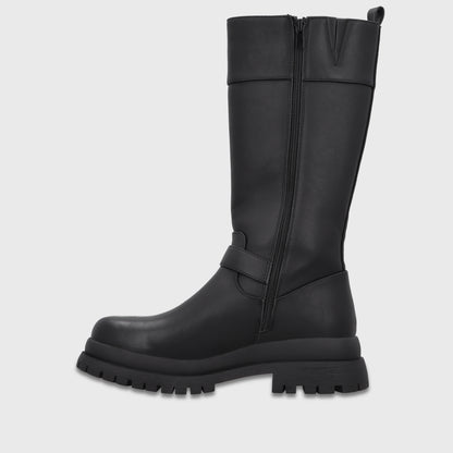 Bota Plataforma Negra Mujer 6584201