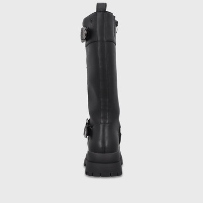 Bota Plataforma Negra Mujer 6584201