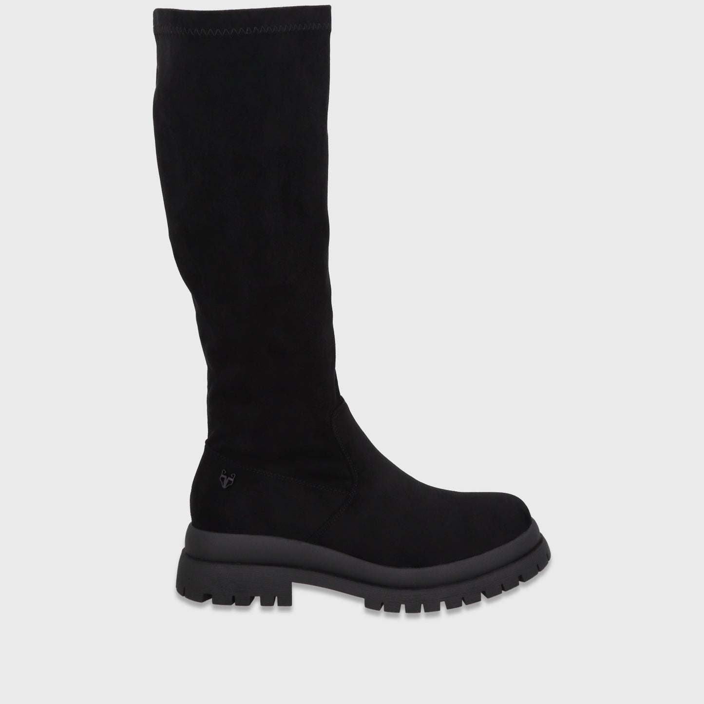 Bota Plataforma Negra Mujer 6584301