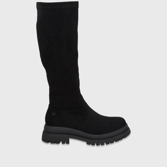 Bota Plataforma Negra Mujer 6584301