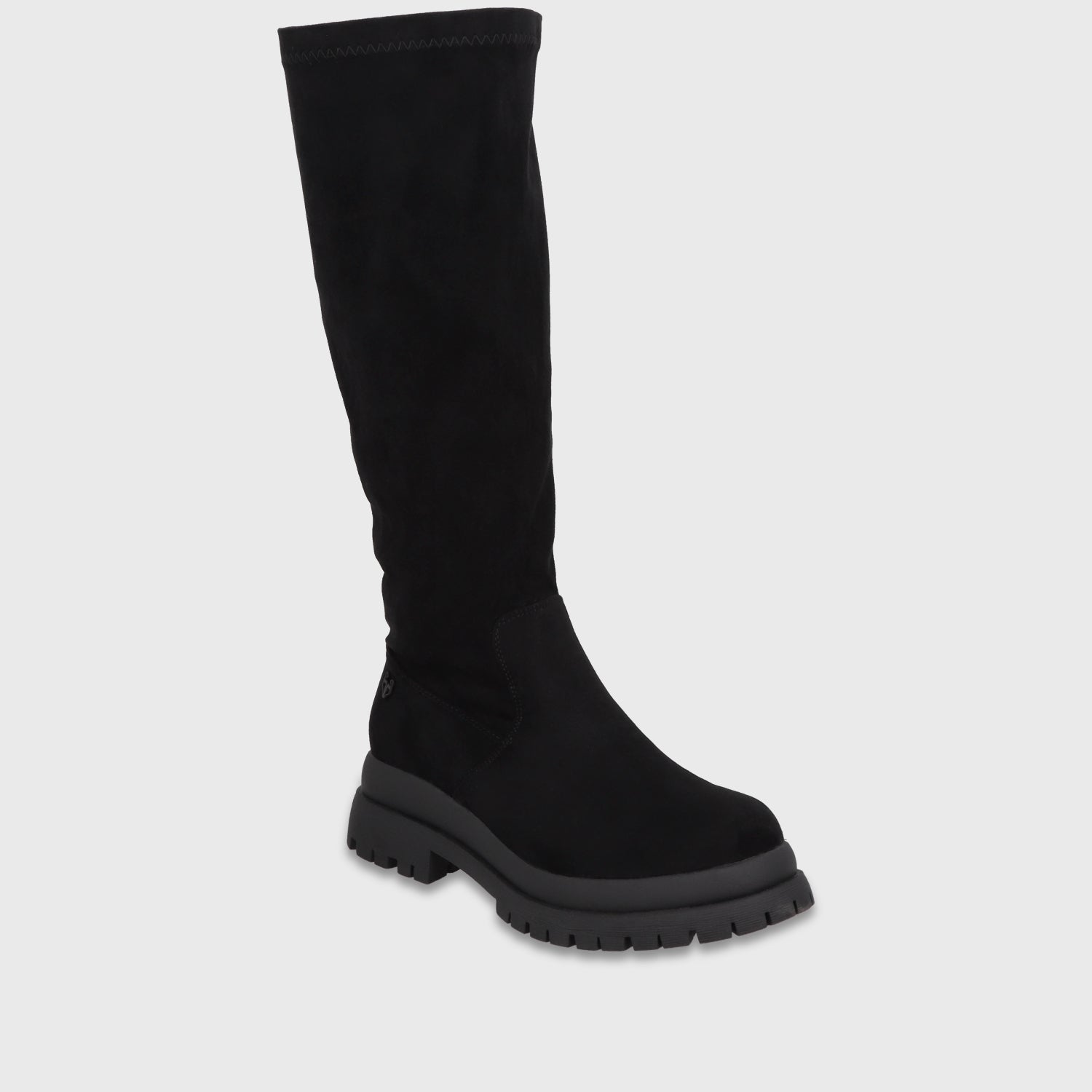 Bota Plataforma Negra Mujer 6584301