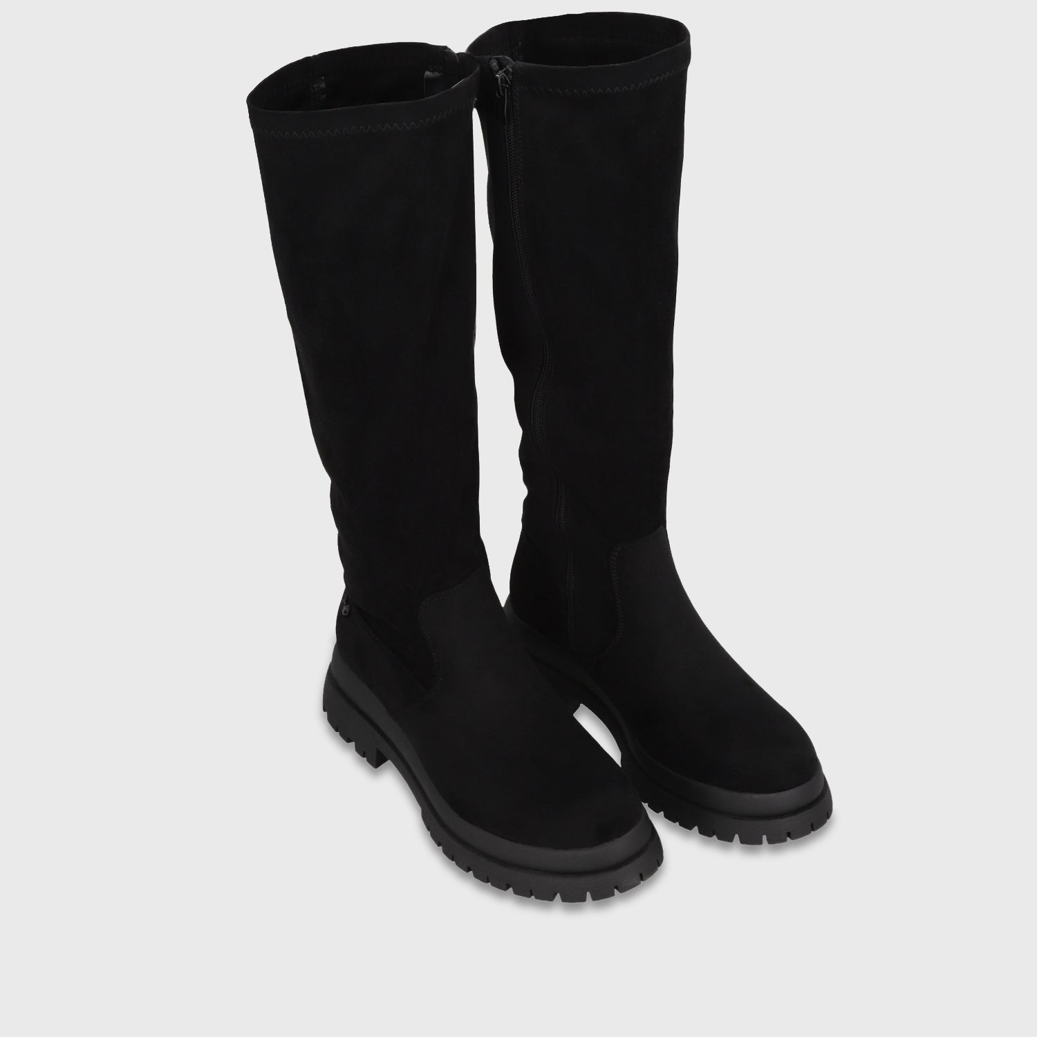 Bota Plataforma Negra Mujer 6584301
