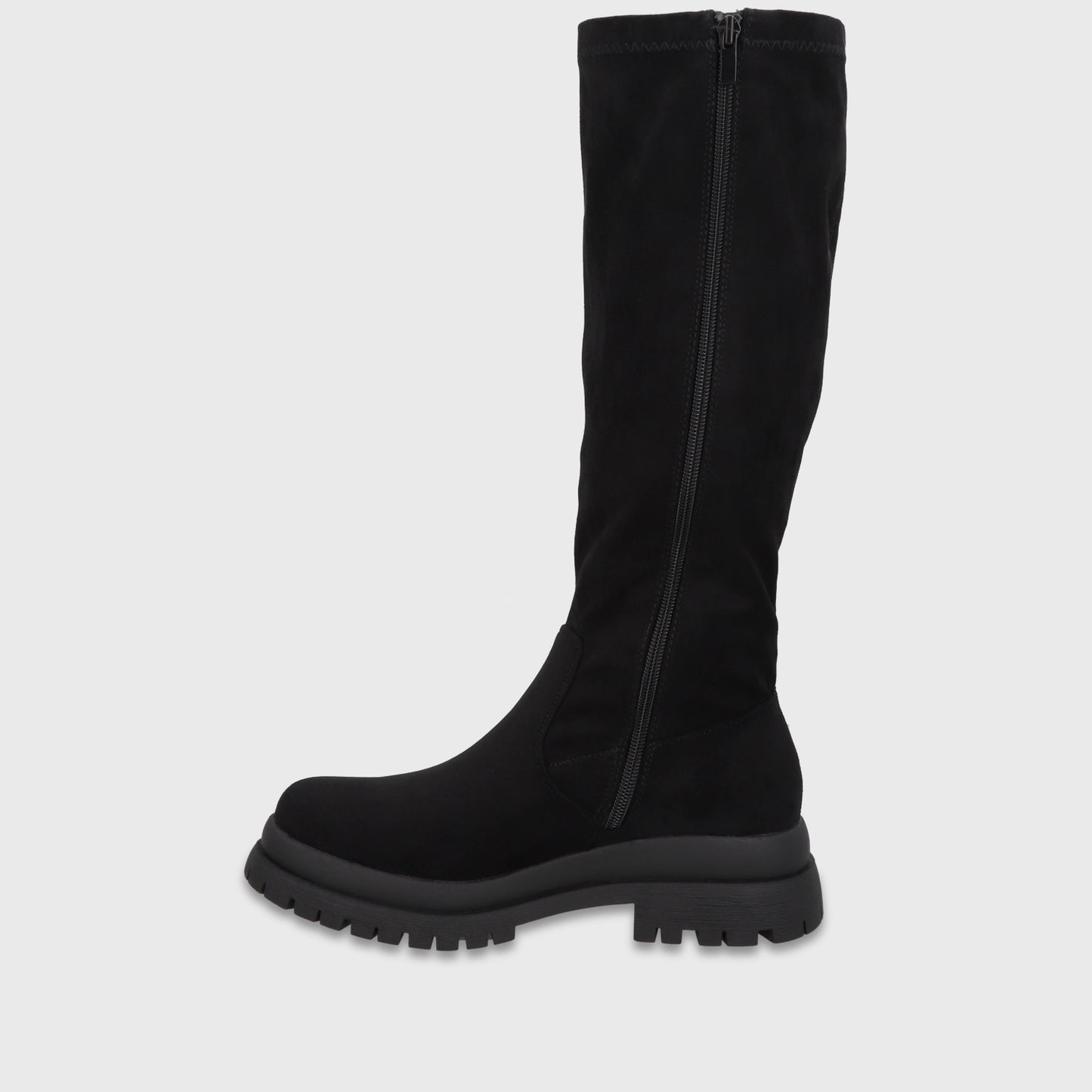 Bota Plataforma Negra Mujer 6584301
