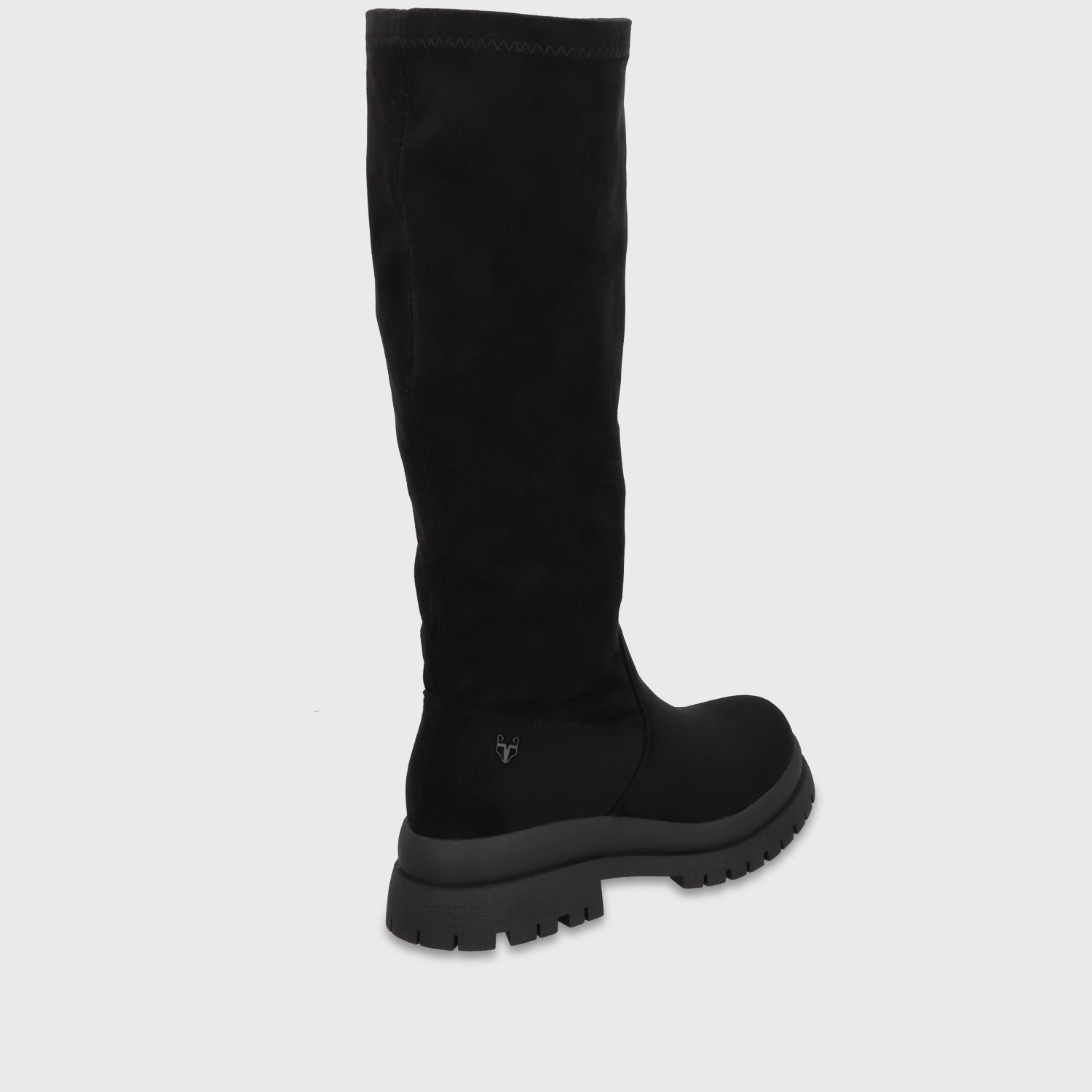 Bota Plataforma Negra Mujer 6584301