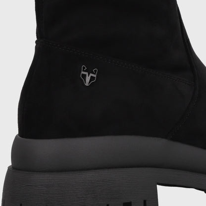 Bota Plataforma Negra Mujer 6584301