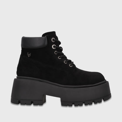 Botin Plataforma Negro Mujer 6585001