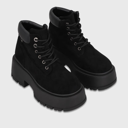 Botin Plataforma Negro Mujer 6585001