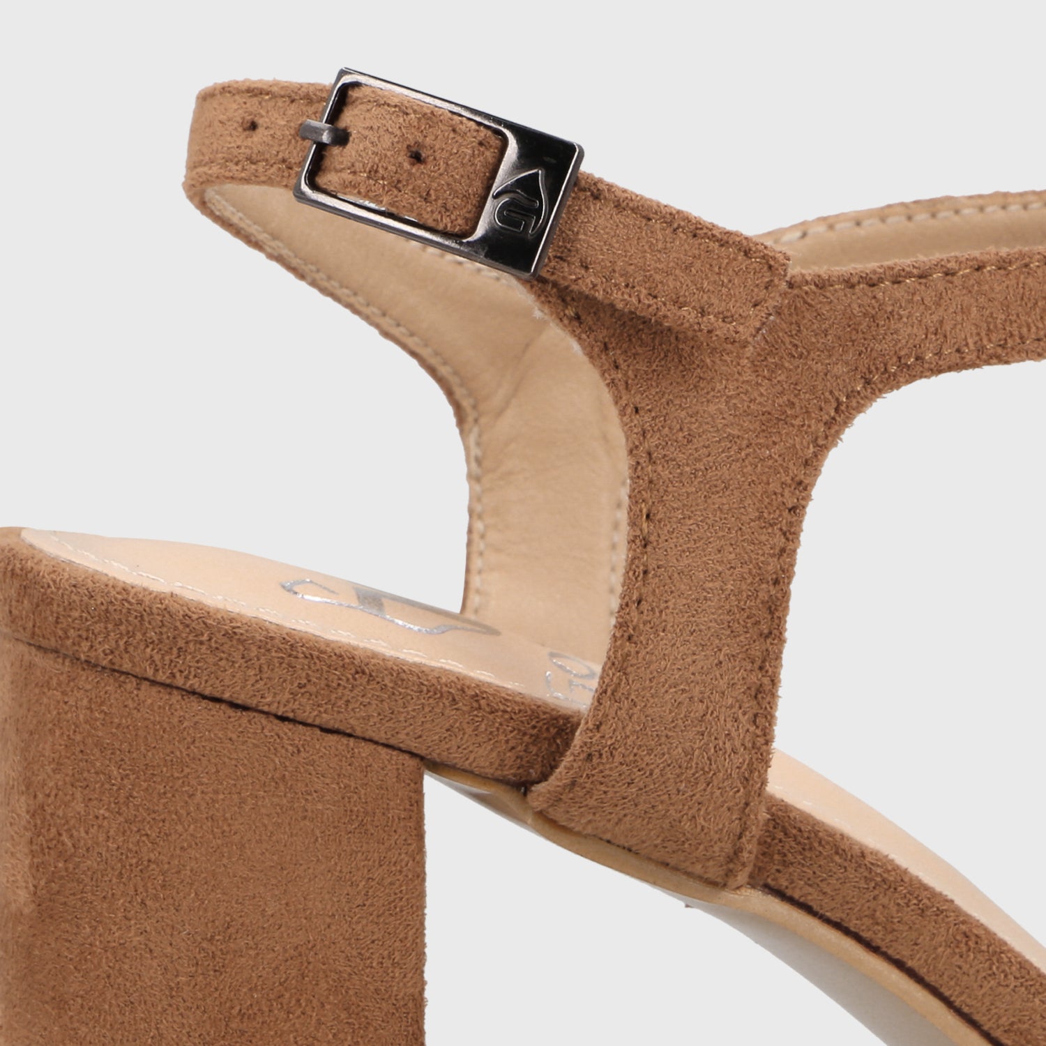 Sandalia Taco Camel Mujer 65910