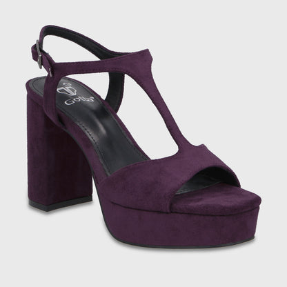 Sandalia Taco Burdeo Mujer 659100