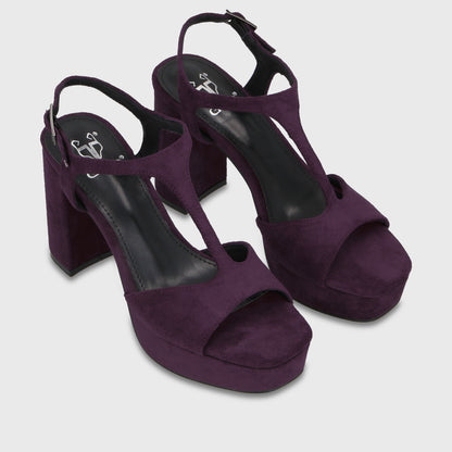 Sandalia Taco Burdeo Mujer 659100