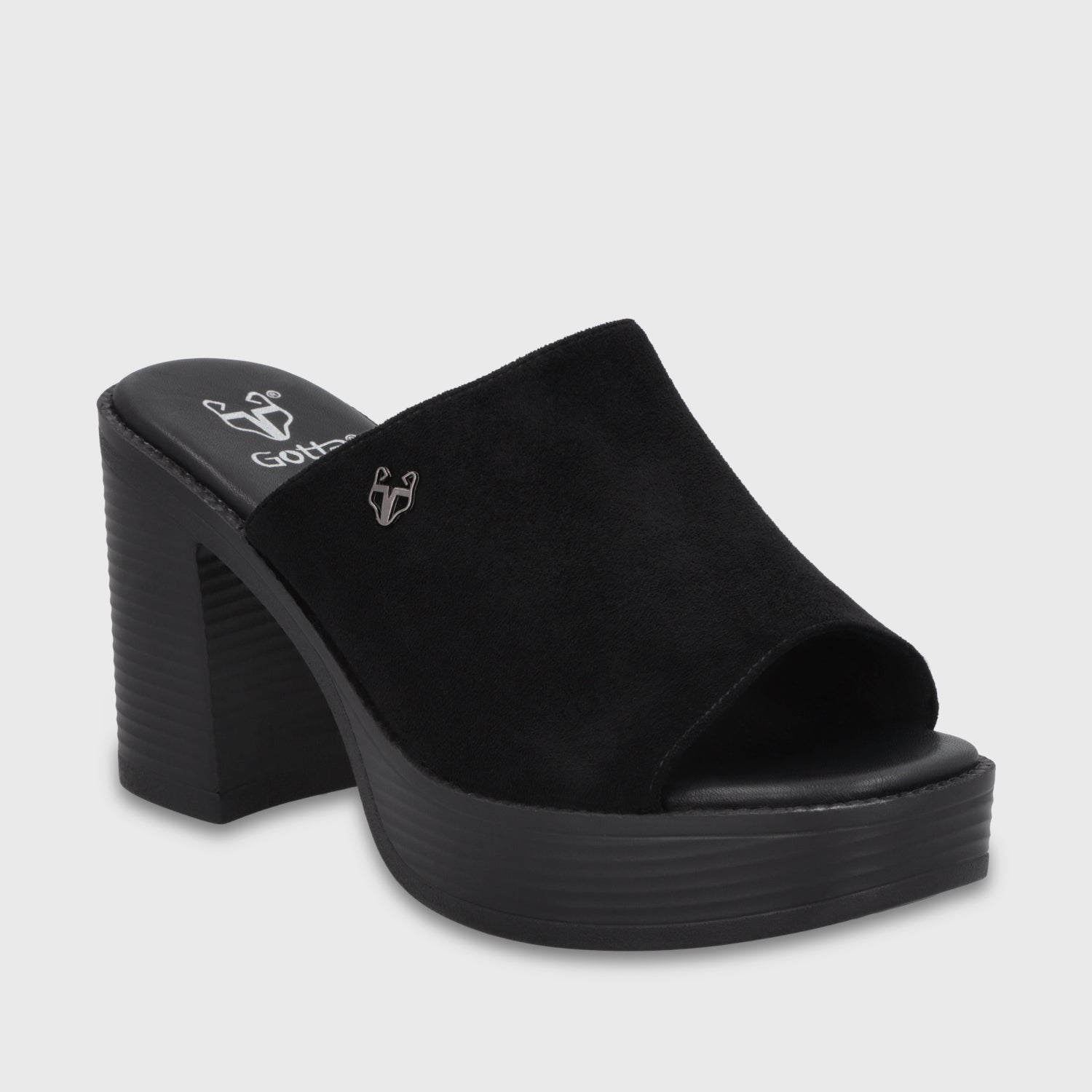 Sandalia Taco Negra Mujer 65920