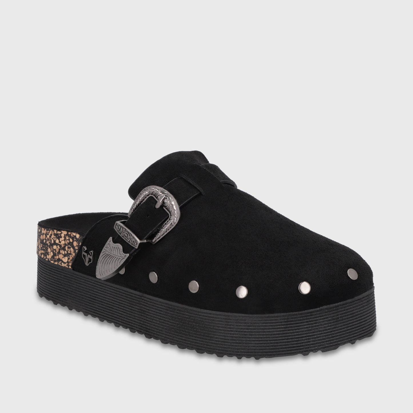 Zueco Plataforma Negro Mujer 65950