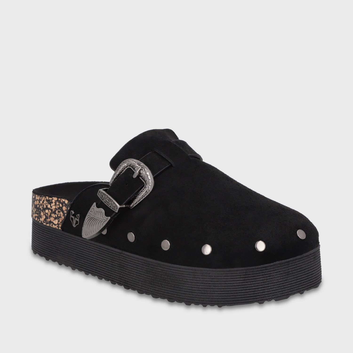 Zueco Plataforma Negro Mujer 65950