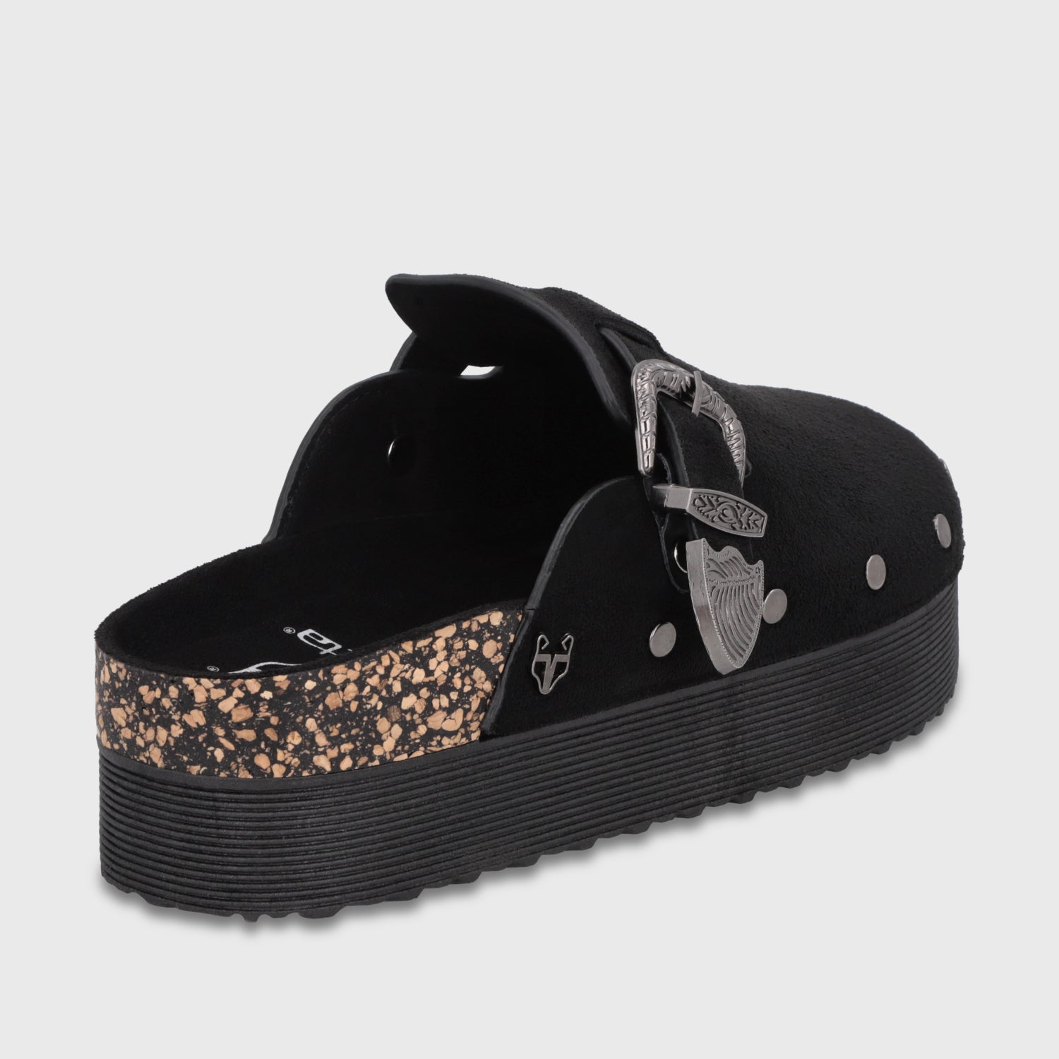 Zueco Plataforma Negro Mujer 65950