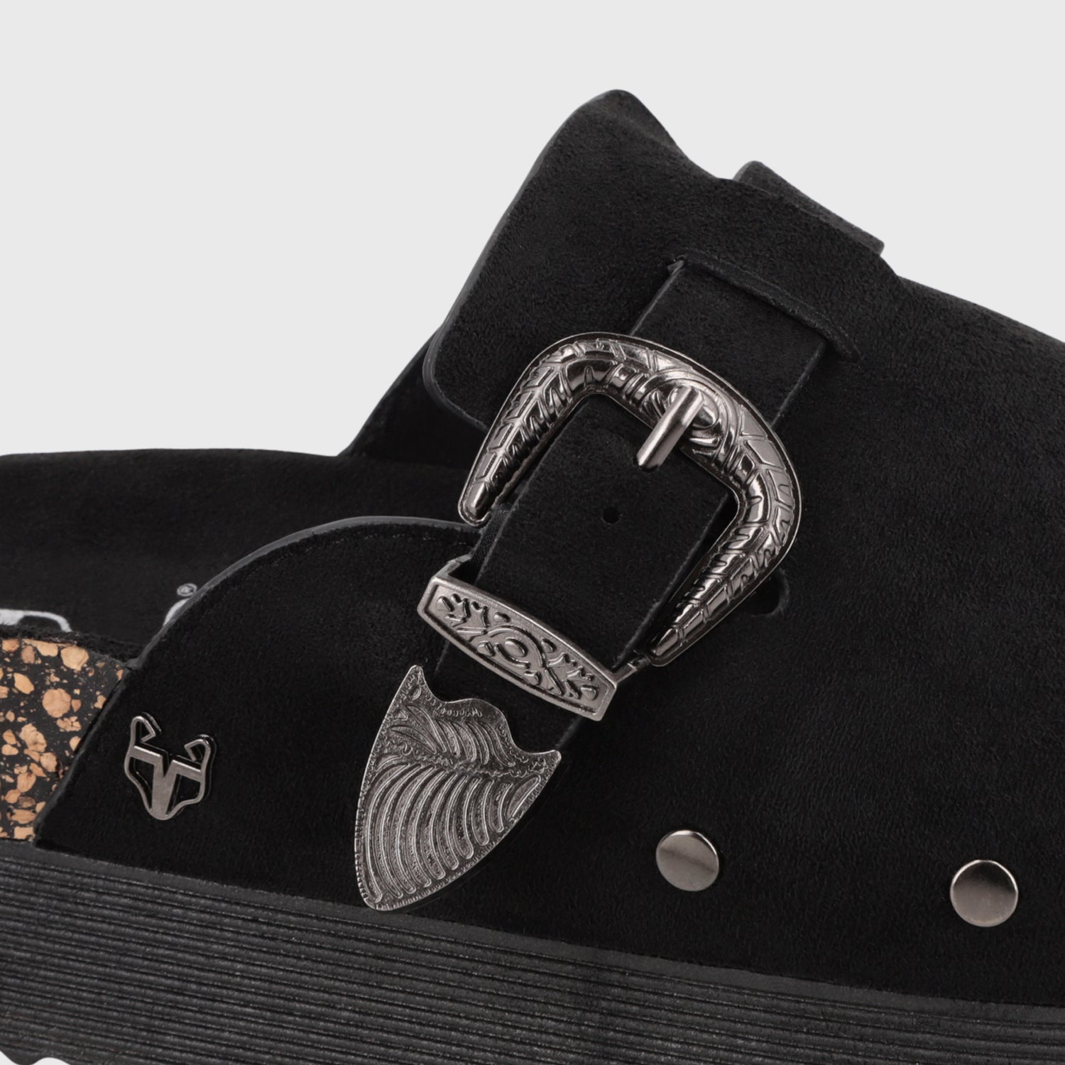 Zueco Plataforma Negro Mujer 65950