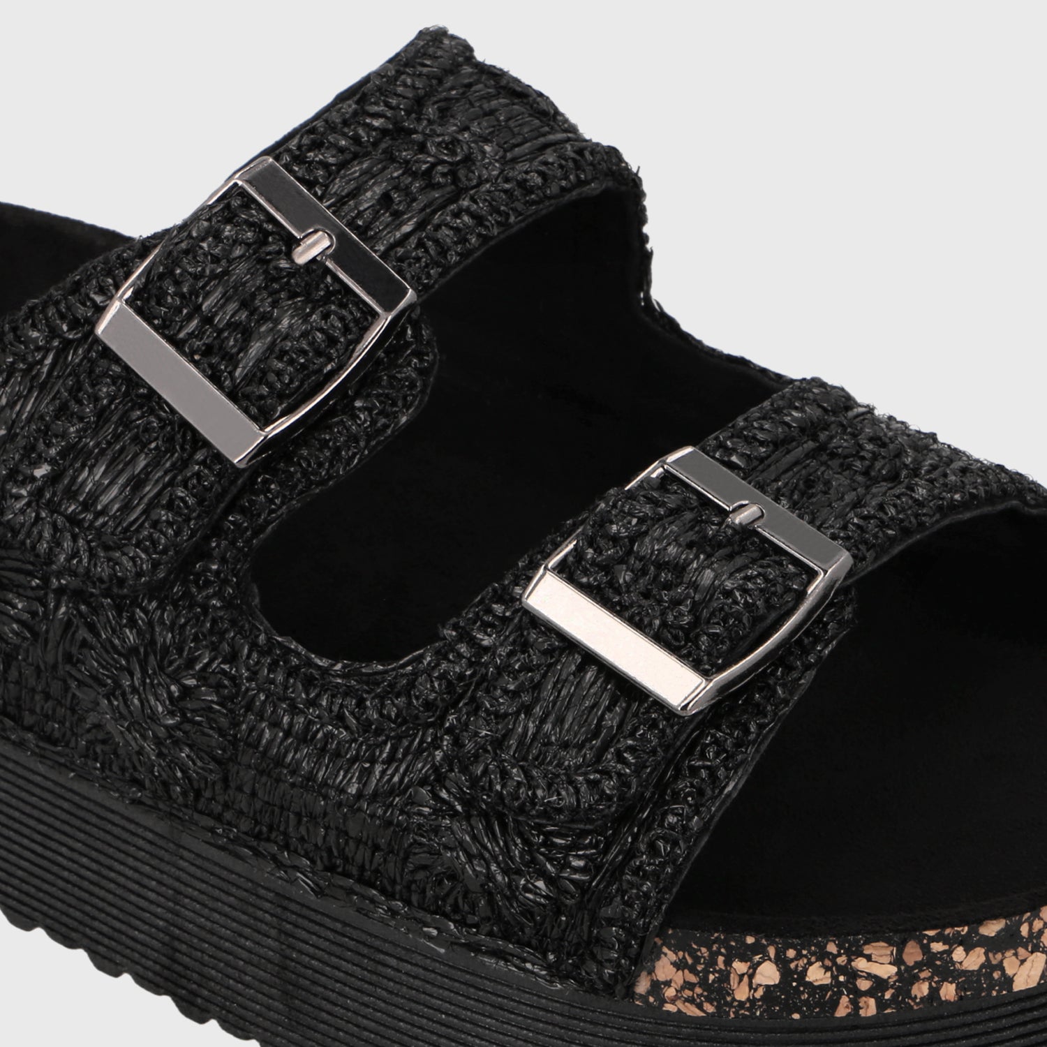 Sandalia Plataforma Negro Mujer 65951