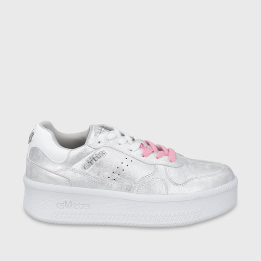 Zapatilla Plataforma Plateada Mujer 67313