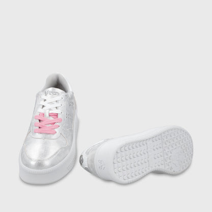 Zapatilla Plataforma Plateada Mujer 67313