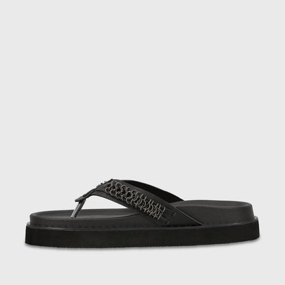 Sandalia Plataforma Negra Mujer Manuela