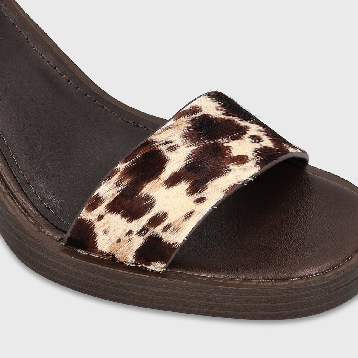 Sandalia Taco Aninal Print Mujer Alma