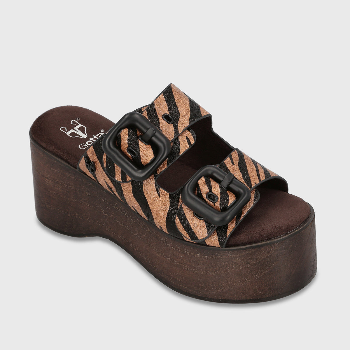 Sandalia Plataforma Animal Print Mujer Camilla