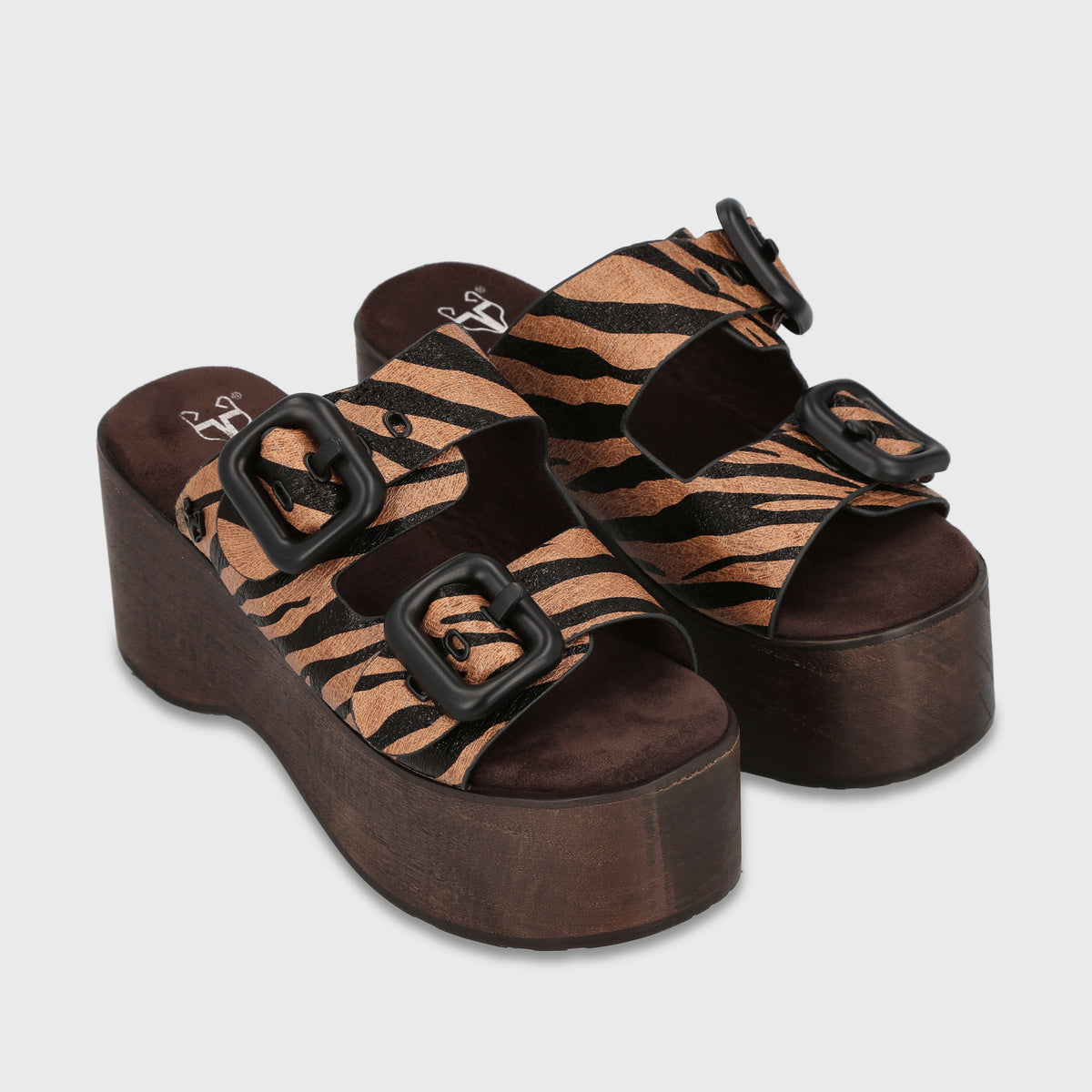 Sandalia Plataforma Animal Print Mujer Camilla